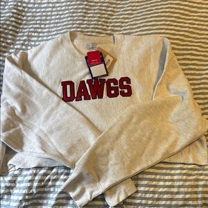 Champion cropped DAWGS UGA Georgia sweatshirt
